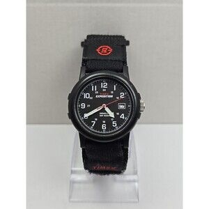 Timex Expedition Camper T40011 Indiglo WR100M Mens Watch New Battery Date Black